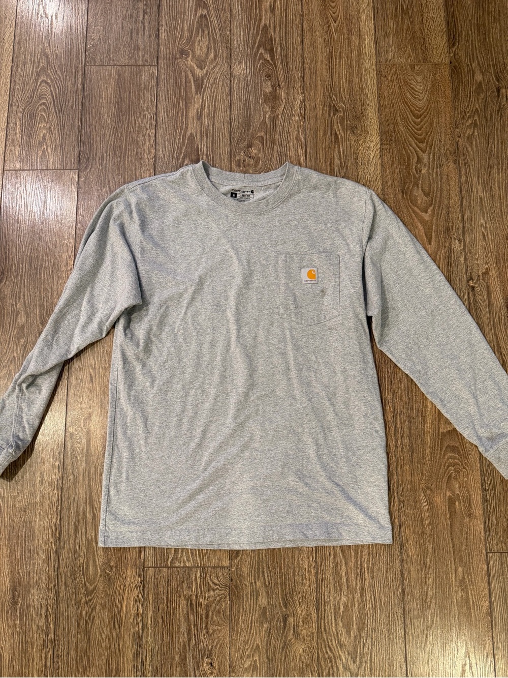 Carhartt Long Sleeve Pocket Tee - Light Heather Gray
